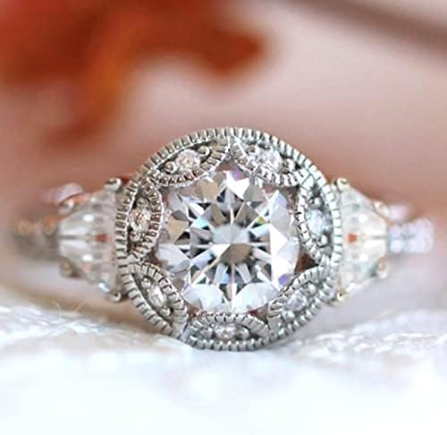 Obećaj prstenovi za žene Modni cirkonijski Bling Vjenčani prsten Nakit Pokloni Ženski simulirani prsten