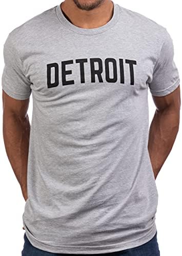 Detroit | Classic Retro City Grevo Plava Crvena Crna Detroiter 313 Super Michigan Muške žene Majica