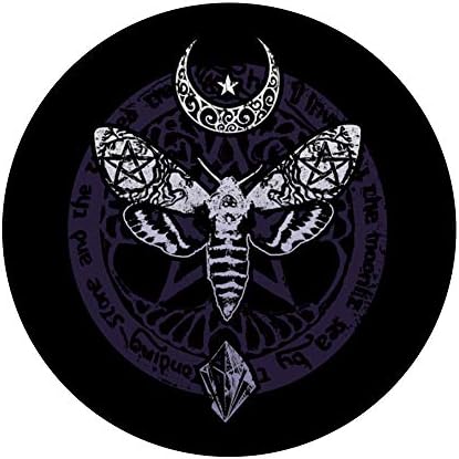 Wiccan Pagan Witch Sacred Crystal Moon Death Moth Predmet Popsockets Popgrip: Zamljivanje hvataljka za telefone