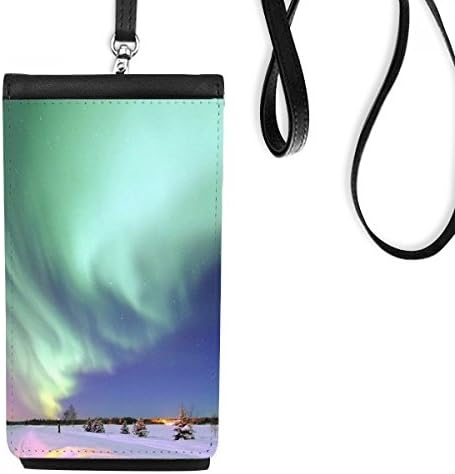 Noćne zvijezde Arctic Aurora Snežni telefon novčanik torbica Viseća torbica za mobilne uređaje