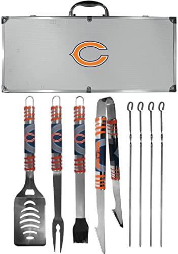 NFL Siskiyou prodavnica sportskih obožavatelja Chicago Bears Čelični Tailgater Set za roštilj sa futrolom