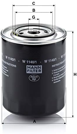 Mann filter W1140 / 1 Filter za ulje