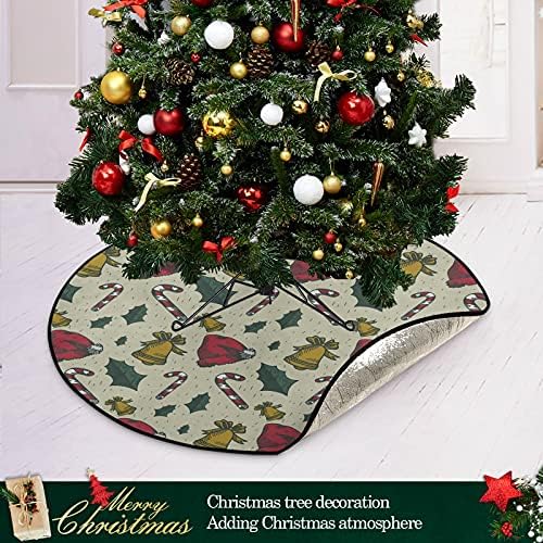 Šareni božićni bell kaps božićno stabla mat vodootporna stalka za stalak za stalku pod tepihom