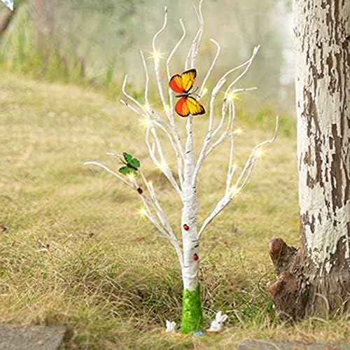 EAMBRITE 24in 24LT Uskršnje drvo sa Zečićima gljiva mrkva leptir ukrasi za bubamare i Set 2-uskršnjih ukrasa