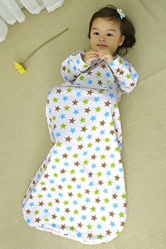 Bloomstar Baby Sleec Sacledwle Nosiva pokrivačica dugih rukava pamučna bačica za spavanje s rukavima 12-18m