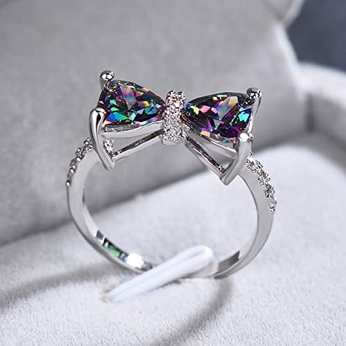 Polu colon prsten od nehrđajućeg čelika leptir Dijamantni prstenovi lično poklon ženske modne prstenove