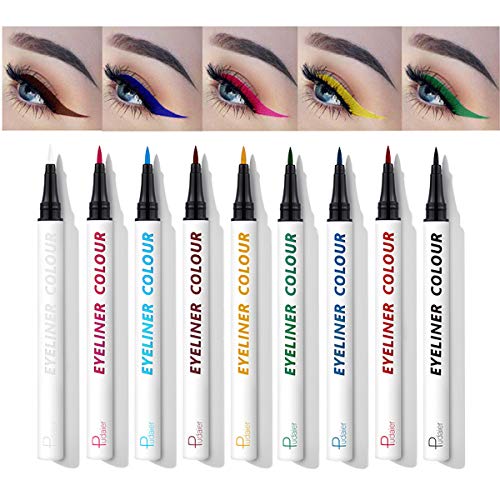 COOSA mat tečni Eyeliner, 9 boja vodootporna olovka za obrve dugotrajna tečna olovka za oči olovka za žene