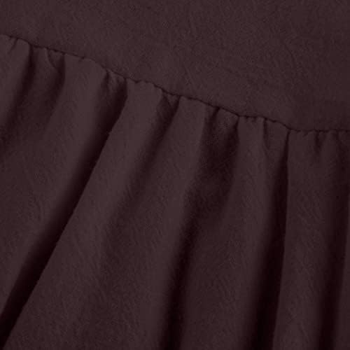 Ženska remen Casual Solid Color lutka suknja Lagana struka Velika verzija Modna pamučna posteljina