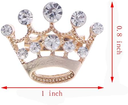 Ruwado 12 kom. Tiara Crown Brooch Pin Srebrna zlatna kristalna kristalna uljepnica Diamante Vintage