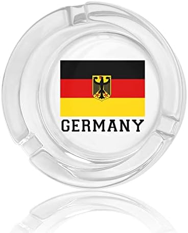 Njemačka zastava Staklo pepeljara okrugle cigarete Držač za nosače pepela za kućnu kancelariju unutrašnja