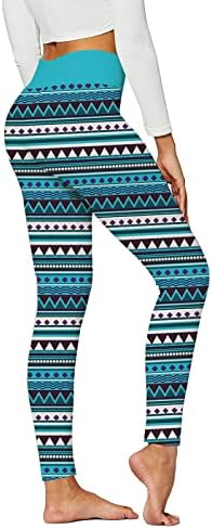 Ženske štampane helanke visokog struka rastezljive meke komforne elastične Jeggings pantalone za jogu