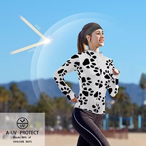 Sunčeve majice od gljiva za žene UV zaštita dugih rukava Zip up duksev ljetna jakna s rupama s palcem