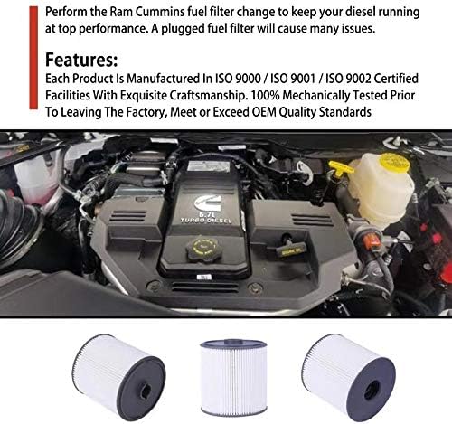 68436631AA Filter za gorivo odgovara za 2019-2021 Dodge Ram 2500 3500 4500 5500 6.7L dizel,