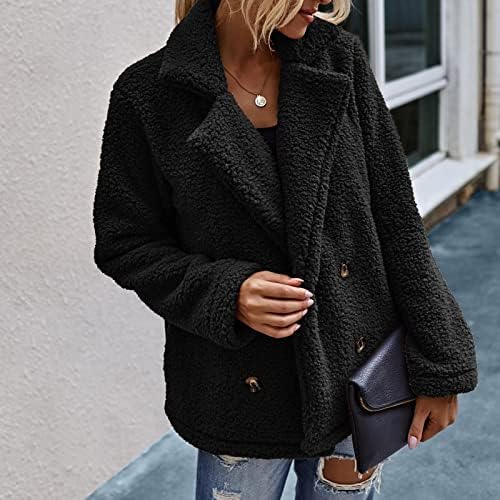 RMXEI ženski modni plišani patentni zatvarač dugih rukava šivanje tople džemper vrhove kaput zime