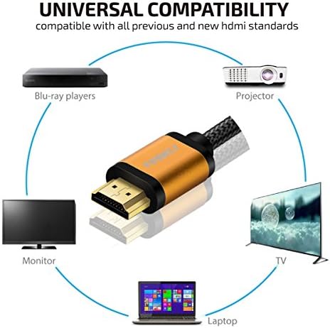 Potpuno visok HDMI kabel - UHD HDMI pleteni priključeni za pleteni priključeni 60Hz Ultra Brzina 18Gbps