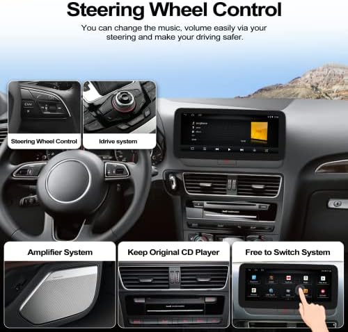 CAMECHO Wireless Apple CarPlay & amp; Android Auto Android 11 Auto Stereo Radio za Audi Q5