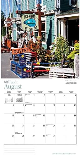 New Brunswick | 2023 12 x 24-inčni mjesečni zidni zidni kalendar | Engleski / francuski dvojezični | Wyman
