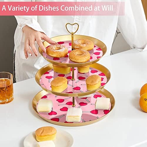 3 resied stalak za desert Cupcake Voće ploča Plastična služba za prikaz za zaslon za vjenčanje za