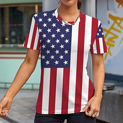 4. jula ženska američka zastava tiskane majice Tee USA Dan nezavisnosti majica vrhova američke zastave Star