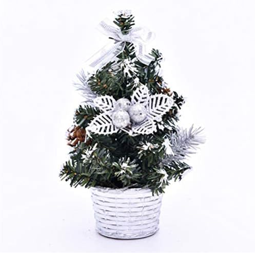 PartyKindom Malo drvo 2pcs 7. 87 inčni stolni božićno drvce, pretraženi umjetni mini božićni ukrasi ukrasi