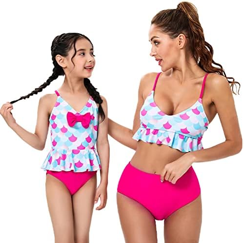 Majka i kćer kupaći kostimi mama i mi porodica podudaraju kupaći kostimi Dječji djevojke ruffle bikini set ženskog