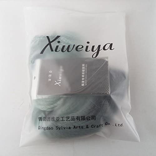 xiweiya 613 plava dvostruka pletenica čipka prednja perika mješovita plava pletenica čipka prednja perika
