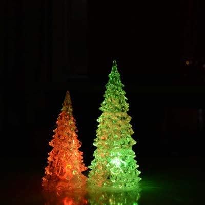 TomSi tabletp božićno drvce, LED akrilna noćna božićna drvca, promjena boje mini tablice stablo Xmas