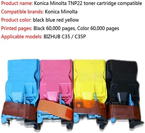 Tnp22 Toner kertridž kompatibilan sa BIZHUB C35 C35P digitalnom Kopirkom u boji, 4 boje, sa čipom, žuta