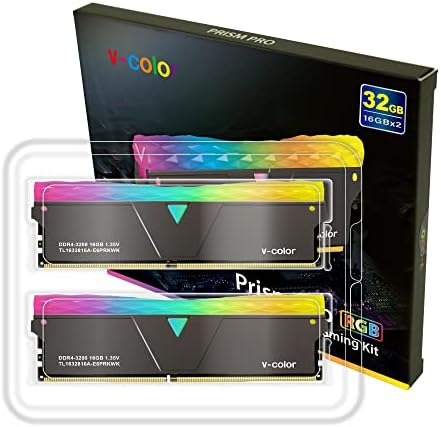 V-Color Prism Pro DDR4 32GB 3200MHz CL16 RGB Gaming Desktop RAM memorijski modul Udimm Hynix