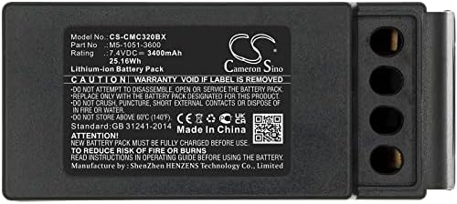 Fyiogxg Cameron Sino baterija za Cavotec M9-1051-3600 Ex, MC-3, MC-3000 3400Mah / 25.16Wh