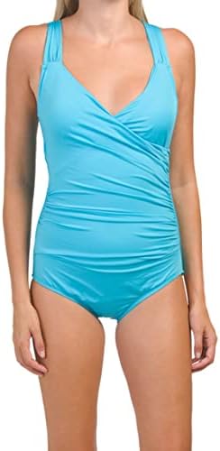 Jantzen ženski Surplice Draped UPF 50 Jednodijelni kupaći kostim-kontrola stomaka, ušivene šolje