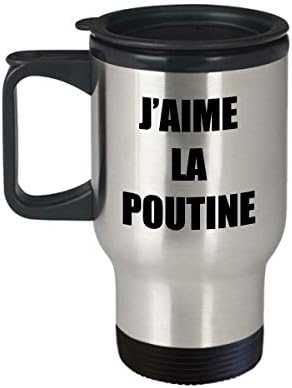 J'aime La Poutine Travel Migling I Love in French Funny Gift Gag Unisex Tee