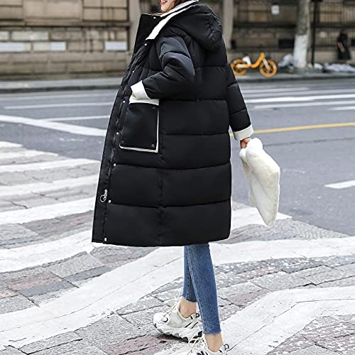 Prdecexlu Office jakna za žene Zimska jednostavna tunika dugih rukava topla jakna udobna čvrsta sa kapuljačom