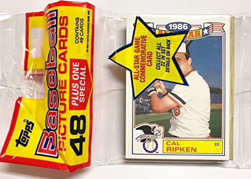 1986 Neotvoreno 48 grof Bejzbol stalak + 1 All Star Commemorativna kartica - Cal Ripken Baltimore
