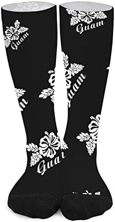 WEEDKEYCAT Hibiscus cvijeće Guam Crew Socks novost Funny Print grafički Casual umjerena Debljina za proljeće jesen