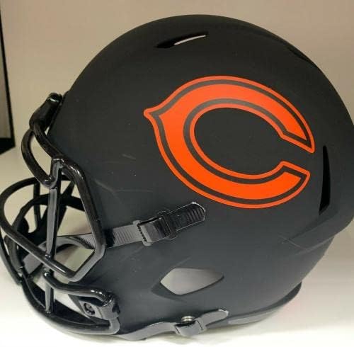 Nick Foles potpisao Chicago Bears Fudbal Eclipse Crna kaciga fanatici A677147-autograme NFL kacige