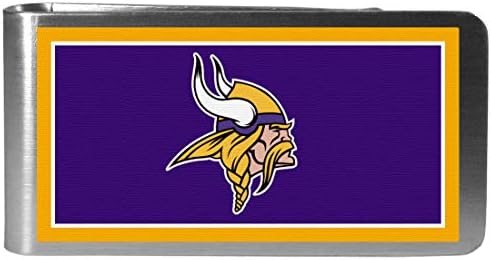 Siskiyou sportski NFL Minnesota Vikings koža Bi-fold novčanik & Boja kopča za novac, crn, jedne veličine