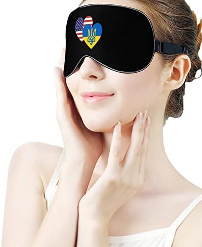 Ukrajinska američka maska ​​za oči srca sa podesivim kaišem za muškarce i žene noć spava za spavanje