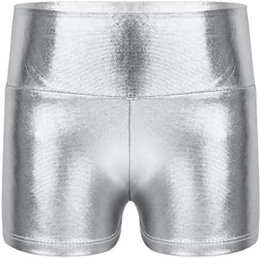 IEFiel Girls Metallic Gimnastičke plesne kratke hlače sjajne dno plijenske gaćice za sportsko veselje plivanje