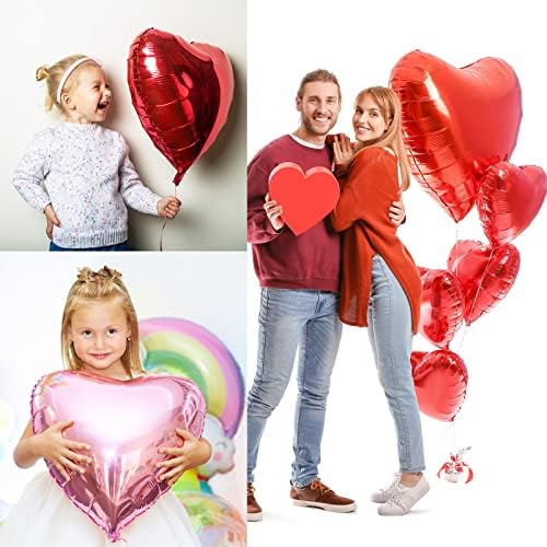 Love Balloons Heart Balloons Foil Valentines Dan Balloons 18 inčni 10 inčni 5 inčni crveni srebrni ružičasti