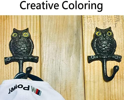 Kuka od livenog gvožđa Kuka Dekorativne zidne kuke Owl u obliku životinje - držač za ključeve,