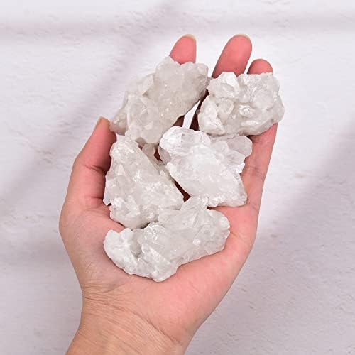 Amoystone 1,54 lbs Natural Clean Kvarc Claster u kutiji Sirovi bijeli kristali Grube kamenje Bulk Crystal Cluster