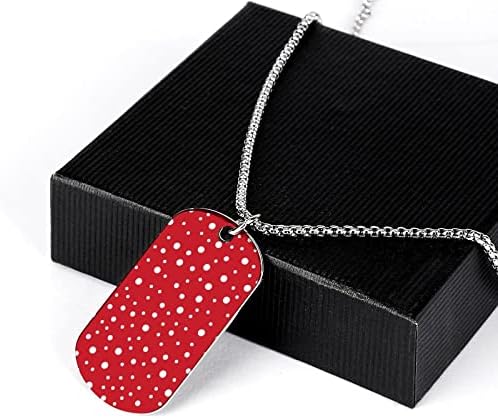 Bijela crvena točkama Ženska ogrlica personalizirani privjesak Podesivi nakit za kućnu turističku