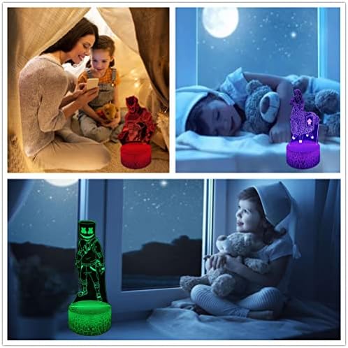 3d iluzija noćno svjetlo, serija igara Lama Omega lampa, 16 boja sa daljinskim upravljačem, Igraonica dečija