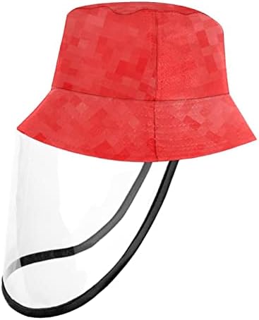 Zaštitni šešir za odrasle sa štitom za lice, ribarski šešir protiv sunčeve kape, moderni crveni
