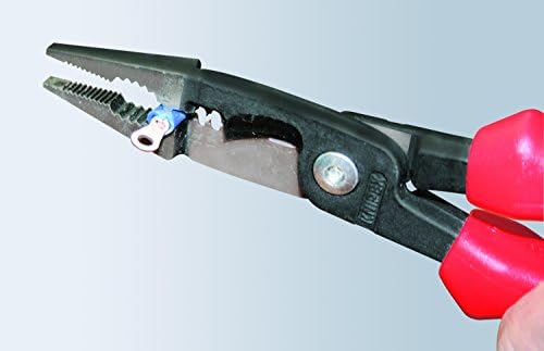 Knipex Alati 13 81 8, 6 u 1 klešta za električne instalacije sa umočenom ručkom, Crvena