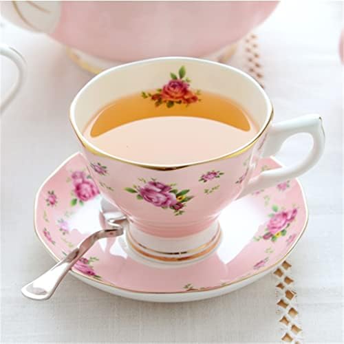 TJLSS ružičasta dna ruža Hado čaj za čaj Elegantne keramičke popodnevni čaj set za čaj za čaj