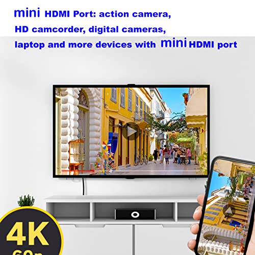 Mini HDMI do HDMI kabela 30ft, brzi 4k 60Hz HDMI 2.0 kabel, kompatibilan sa kamerom, kamkorderom, tabletom
