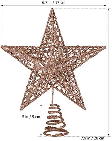 Božićno stablo Zlatni ukrasi ukrasa Dekoracije za ukrašavanje-20cm Božićno stablo Željezno zvijezda