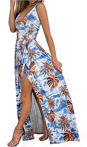 Ženska ljetna haljina na plaži Boho cvjetni Print špageti remen bez rukava Empire Waist high